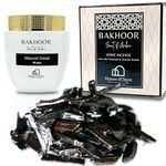Muattar Black Musk 50g Arabian Agarwood Oud Bakhoor (wood chips incense) for charcoal/electric burner. Home oudh perfume with French-Arabic bahour scent influence. عود بخور