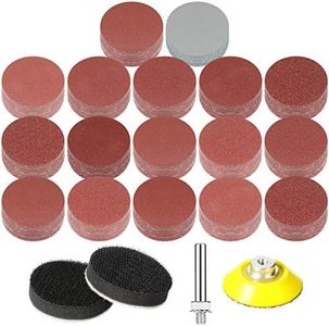 425 Pieces 2 Inch Sanding Discs Grinding Abrasive Sandpaper Sander Sheets with 1 Pieces 1/4 Inch Round Shank Backing Pad 2 Pieces Soft Foam Buffering Pads Assorted Grit, 40-3000 Grit