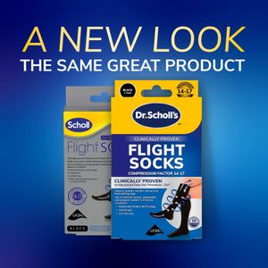 Scholl Flight Socks Black – Men’s Size 9.5-12 Compression Travel
