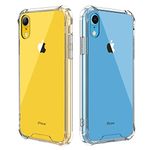 naykodi Hard Back Shock Proof Silicone Bumper Cover Case for Apple iPhone XR (TPU+Polycarbonate | Transparent)