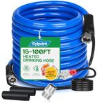 100FT Heated Water Hose for RV,Heated Drinking Water Hose,Lead and BPA Free,1/2"Inner Diameter,Temperatures Down to -47°F,Rv Accessories for Campers, Livestock, Agriculture