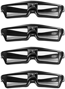 Goswot 144Hz Rechargeable DLP Active Shutter Eyewear for Optoma Acer Vivitek Dell LG and All The Other DLP-Link Projectors(Pack of 4)