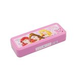 SKi Homeware Plastic Puzzle Pencil Box With Number Lock And Game, Perfect For School Children, An Ideal Gift For Kids - 3 Princess (Multicolor)