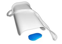Rehabilitation Advantage Wide Sock Aid with Adjustable Cord – Easy Sock Puller for Seniors, Disabled, or Individuals with Limited Mobility – White, 10” x 5”
