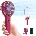 SWEETFULL Handheld Fan, Portable Fan, 5000mAh Rechargeable Battery, 6 Speed Wind, LED Display, Personal Mini Travel Fan with Backup Power, Hand Held Fan USB Foldable Electric Fan for Women Girl