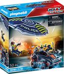 Playmobil City Action 70781 Police Parachute with Amphibious Vehicle, Floatable, Toy for Children Ages 5+