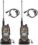 Retevis EZTalk 2 GMRS Two Way Radio, Walkie Talkie for Adults with Headsets, IP67 Waterproof Walkie Talkies, 2200mAh, Whisper, NOAA, Long Range Hunting Radios, 2 Way Radio for Hunting 2 Pcs