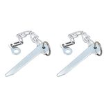 AB Tools 2 PACK Flat Cotter Pin & Chain 115mm for Trailer Tipper Tailgate Tailboard