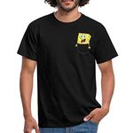 Spreadshirt Spongebob Squarepants Pocket Spongebob Men's T-Shirt, L, Black