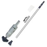Intex Handheld Pool Vacuum Cleaner Rechargeable 94 Inch Telescoping Shaft and 2 Interchangeable Brush Heads for Above Ground Swimming Pool and Spa