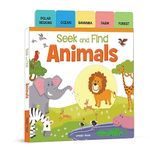 Seek And Find - Animals : Early Learning Board Books With Tabs