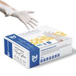 intelliMED Next-Gen Smooth Latex Examination Hand Gloves, Disposable Surgical gloves with Superior Durability, for Medical and general usage (Large, Pack of 100 (White))