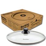 Hawkins 26 cm Glass Lid, Toughened Glass Lid with Stainless Steel Rim, Pan Lid, Transparent (LID26G)