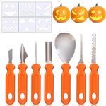 UDIKEFO Halloween Pumpkin Carving Kit, Pumpkin Carving Tools Stainless Steel 7 Piece Set for Kids and Adults