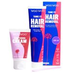 WooWoo It Takes Two! Natural Intimate Hair Removal Cream 100ml & Lighten It! Skin Brightening Cream 40ml