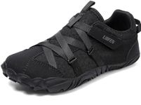 UBFEN Kids Barefoot Shoes Zero Drop Minimalist Sneakers for Boys Girls Toddler Lightweight Comfortable Running Hiking School Tennis Shoes Black 2.5 Big Kid