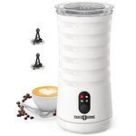 Paris Rhône Milk Frother, 4-in-1 Milk Frother and Steamer, ErgonomicStylish Design, Hot & Cold Milk Steamer with Temperature Control, Auto Shut-Off Frother for Coffee, Latte, Cappuccino, Macchiato