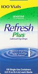 Allergan 100 Vials - Allergan Refresh Plus Lubricant Eye Drops Single-Use Vials - 100 Ct.