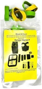 Ranger Bands® 24 Count Mixed Safety colors small Made from EPDM Rubber for Survival, Emergency Tinder and Strapping Gear Made in the USA Tactical Rubber Bands, Heavy Duty Rubber Bands Yellow and Green