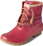 Sperry Women's Saltwater Ankle Boot, Red Plaid, 6