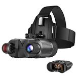 ArzzuNiu Head-Mounted Night Vision Goggles - Rechargeable Hands Free Night Vision Binoculars Goggles,1312FT Digital Infrared Viewing for Adults,Include 32GB SD Card,8X Digital Zoom