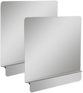 Zipcase 2 Packs Stainless Steel 20-1/2" W x 18" H Universal Side Splash for Commercial Fryers Fitting 0.5" - 1" Side, Pack of 2
