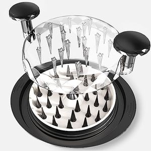 Chicken Shredder for Plate, 11" Large Heavy Duty Chicken Shredder Tool Twist, Meat Gadgets Grinder Machine, BPA Free, Strong Anti-Slip, Dishwasher Safe, Suitable for Pork Beef Chicken, Black