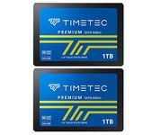 Timetec 1TBx2 (2 Pack) SSD 3D NAND SATA III 6Gb/s 2.5 Inch 7mm (0.28") Read Speed Up to 550 MB/s SLC Cache Performance Boost Internal Solid State Drive for PC Computer Desktop and Laptop