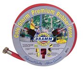 Dramm 17031 ColorStorm Premium Rubber Garden Hose, Red, 1/2" x25'