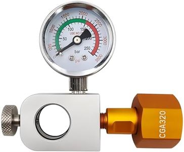 Soda Co2 Refill Adapter with Big Pressure Gauge for Pink Co2 Cylinder,Soda Co2 Exchange Carbonator Fill Station Compatible with DUO Terra Art Soda Co2 Tank