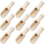 9 pcs Mini Wooden Spoons Small Wooden Scoop with Holes Mini Wooden Salt Spoons Wooden Scoops for Bath Salts Small Wooden Spoons, for Honey Spices Sugar Ice Cream Powder Essential