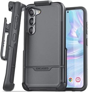 Encased Shockproof Belt Case Designed for Samsung Galaxy S23 Case with Holster Clip - Military Grade 10Ft Rugged Protection (Rebel Series)