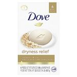 Dove Dryness Relief Beauty Bar deep moisturizing body bar for sensitive skin Oatmeal and Rice Milk Scent beauty bar with 100% skin natural nourishers 106 g 6 Pack