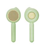 Yuppy Puppy Self Cleaning Slicker Brush Pet Hair Grooming Comb Pet Massaging Tool and Shedding Brush for Long or Medium Haired Dogs and Cats (Green)