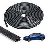 TONY STARK Anti-Scratch Anti-Collision Heavy Duty Edge Guard Door Protection U Shape Edge Trim Rubber Seal Protector Rubber Clips Fit for All Cars - 16Ft 5 Meters (Black)