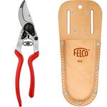 FELCO Model 13 Secateurs (Extra-Large, Multi-purpose) & F-910 Model Leather Holster, Brown