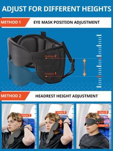 SARISUN Travel Pillow – Black Neck Support Cushion