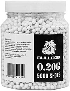 ALLCLEARANCEUK Airsoft High Grade 6mm 0.20g Biodegradable White BB Pellets High Precision Polished BBS 1000,2000,5000,10000 Shots In A Resealable Bag (0.20G 5000 BB TUB)