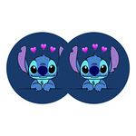 Anime Car Decor Cartoon Car Coasters, 2PCS 2.75" Car Cup Holder Coasters Cute Funny Cartoon Design Car Interior Coasters by FLYEEGO