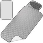 Bukm Ironing Blanket, Magnetic Ironing Mat Laundry Pad, Quilted Washer Dryer Heat Resistant Pad, Ironing Board Covers (33 1/2" x 19", Grey) (Grey)
