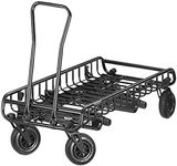 Yakima EXO WarriorWheels Sturdy Heavy Duty Cargo Basket Cart Kit Connects to the EXO GearWarrior Roll up to 110 Pounds with Easy to Grab Handle, Black
