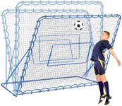 7x6FT Soccer Rebounder Net, Quick-Switch Angle Soccer Training for Control, Passing Practice, Easy Setup Rebounder Gifts Aids & Equipment for Kids,Teens & Adults