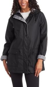 URBAN REPUBLIC Rain Jacket Women - Lightweight Waterproof Windbreaker for Women (S-3XL), Size X-Large, Black