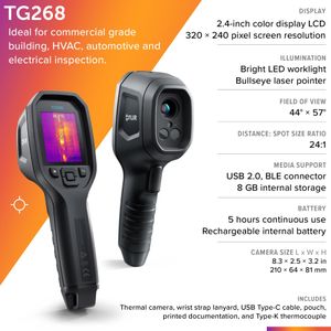 FLIR TG268 Thermal Imaging Camera – Handheld Infrared Thermometer