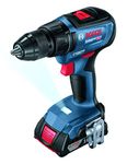 Bosch GSR 18V-50 Heavy-Duty Cordless Drill/Driver, 1.5/13 mm Chuck capacity, Brushless Motor, Metal Chuck, 1 kg, 2 x battery GBA 18V 2.0Ah + Quick charger GAL 18V-40 + L-CASE, 1 Year Warranty