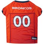 NFL Denver Broncos Dog Jersey, Size: XX-Large. Best Football Jersey Costume for Dogs & Cats. Licensed Jersey Shirt.