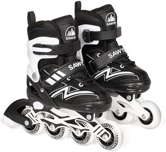 Sawyer Bikes - Patines en Línea Ajustables - Tallas 27 a 38 (Negro, M (31-34))