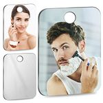 Shatterproof Shower Mirror Fogless For Shaving Mirror (Medium,2 Pack,8"x6")80% Cheaper Than Original,Unbreakable Deluxe Plexiglass Makeup Travel Camping Mirrors,Men Wall Hanging Fog Free Handheld