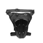 Thigh Bag, Waterproof Riding Bag with Reflective Design, Multi-Pocket Storage for Motorcycle Cycling and Outdoor Activities, Adjustable Straps in Black Color(Style 1)