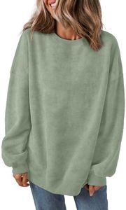 Trendy Queen Womens Oversized Sweatshirts Hoodies Long Sleeve Pullover Sweaters Fall Fashion Outfits Clothes 2024, Green, Large